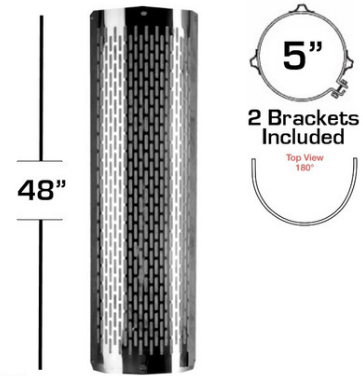 5" X 48" 180 Degree Heat Shield Kit Slotted 562.U6251SS