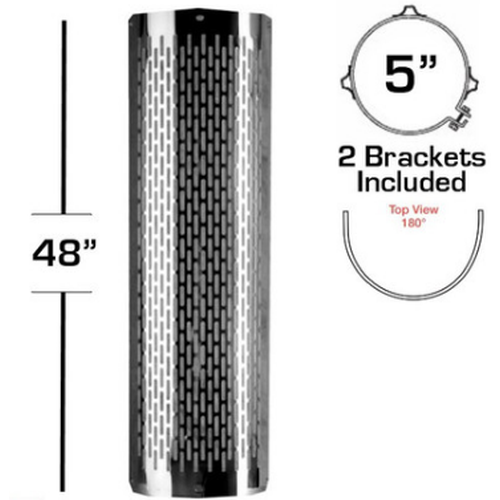 5" X 48" 180 Degree Heat Shield Kit Slotted 562.U6251SS