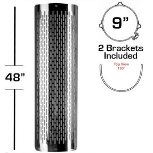 9" X 48" 180 Degree Heat Shield Kit Slotted 562.U6291SS
