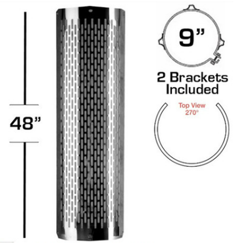 9" X 48" 270 Degree Heat Shield Kit Slotted 562.U6292SS
