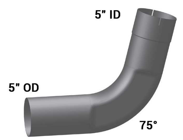 thumbnail image 2 of Automann 5” X 24” Heavy Duty Galvanized Exhaust Flex Pipe – Universal Bolt-On/Weld-On, G15524 2 of 4