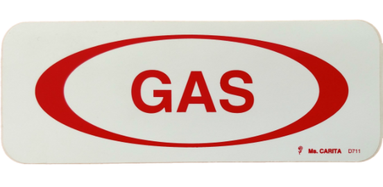 2.25" X 6" Gas Decal 571.D104