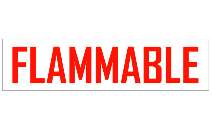 6" X 24" Flammable Decal 571.D120