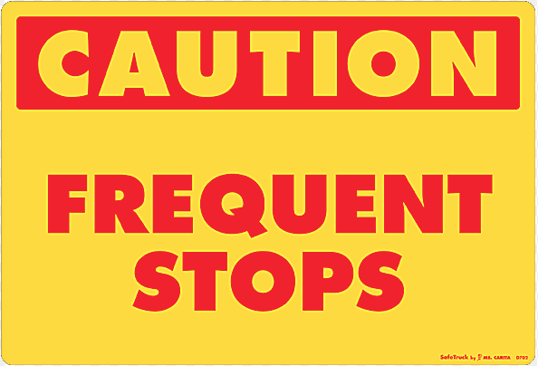 11.75" X 17.25" Frequent Stop Decal 571.D121