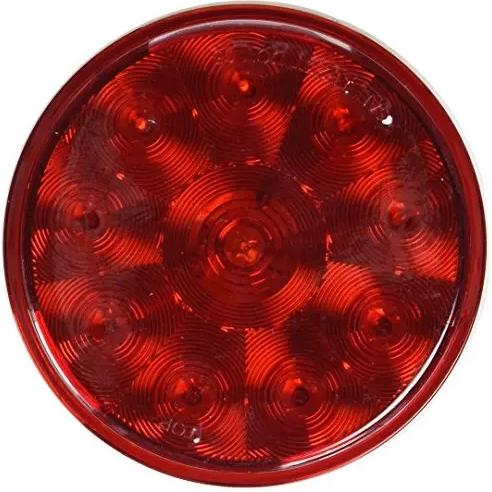 Red 4" Round LED STT Lamp 10 Diodes 571.LD40R10