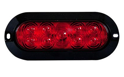 Red Surface Mount 7 LED STT Oval Light 571.LD605R7