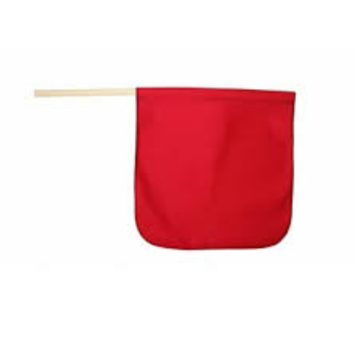 18" X 18" Red Safety Flag With Pole 571.SF1801D