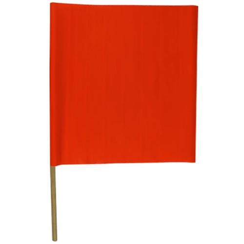 18" X 18" Orange Safety Flag With Pole 571.SF181D