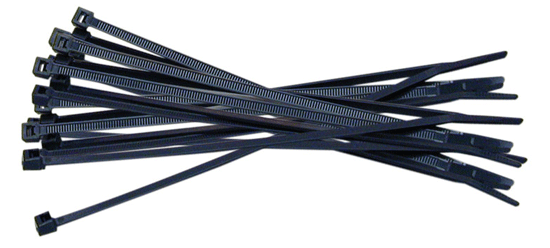 100 Count 14.5" 50 LB Black Cable Zip Tie 577.1450UV