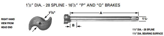 Camshaft E-6883R 1-1/2-28 X 11.688" RH M-4026-R