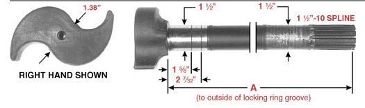 Camshaft E-4715 1-1/2-10 X 17.75" LH 122.101724.01