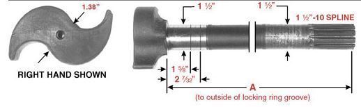 Camshaft E-4714 1-1/2-10 X 17.75" RH 122.101724.02