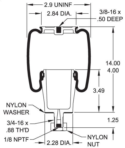 7036 Cab Air Bag ABSZ70-7036