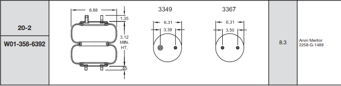 6392 Air Bag ABSP2B12RA-6392