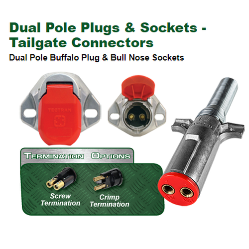 2 Pole Socket Assembly Horizontal TC1002