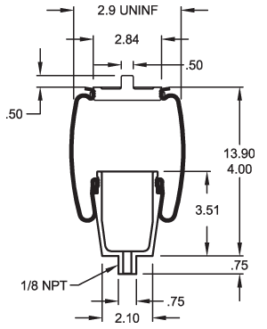 7106 Cab Air Bag ABSZ70-7106