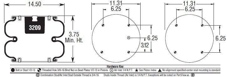 6801 Air Bag ABSP2B34RB-6801