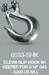 5/16" G43 Clevis Slip Hook 573.KG7516SL