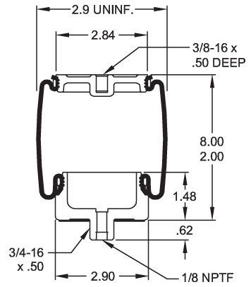 7002 Cab Air Bag ABSZ70-7002