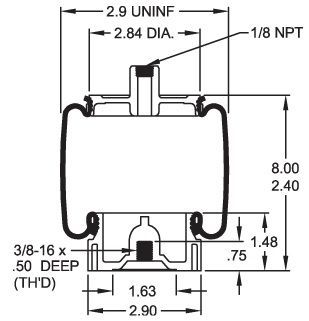 7079 Cab Air Bag ABSZ70-7079