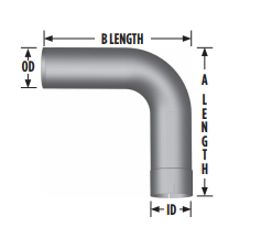 3" 90 Exhaust Elbow ID-OD L390-0707A