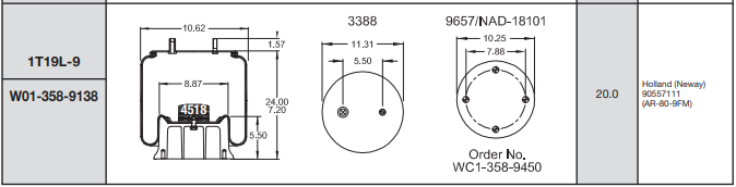 9138 Air Bag AB1DK28B-9138