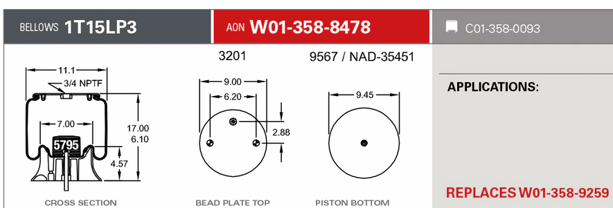 8478 Air Bag AB1DK18B-8478