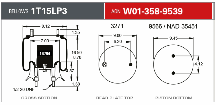 9539 Air Bag AB1DK18B-9539