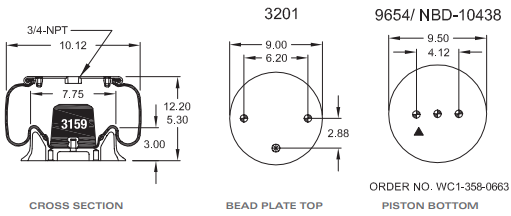 9036 Air Bag AB1DK23F-P205