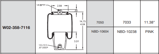 7116 Air Bag ABSZ70-7116