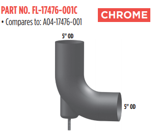 Chrome Elbow FL-17476-001C