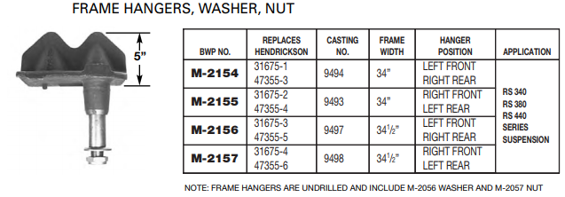 Frame Hanger E-2600A HE6Q