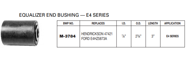 Equalizer End Bushing E-5270 HE9U