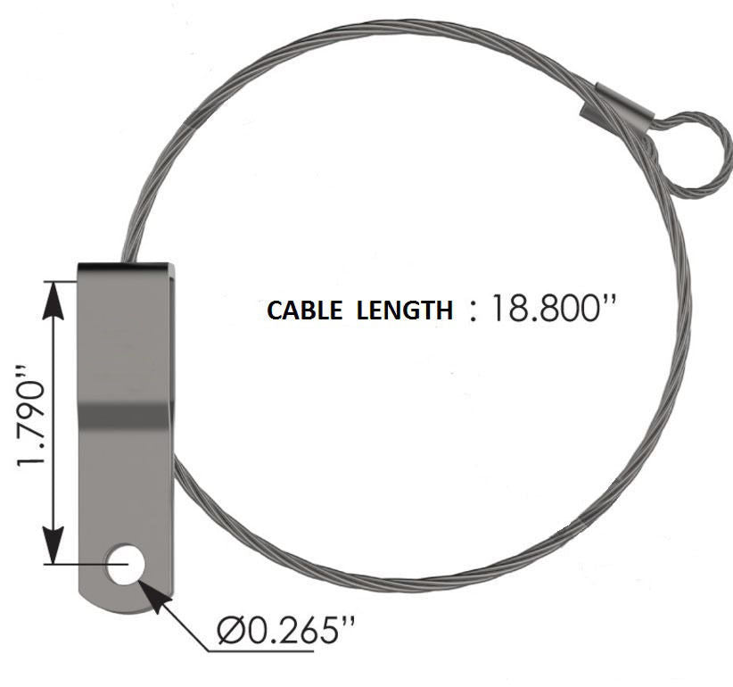 Kenworth Hood Cable 18.80" HLK2062