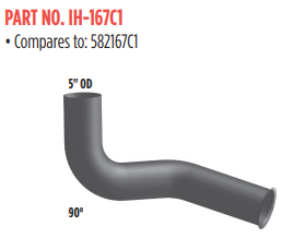 Turbo Exhaust Pipe IH-167C1