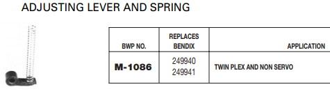 Adjusting Lever And Spring M-1086