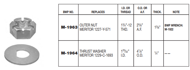 Outer Nut E-2662 M-1963