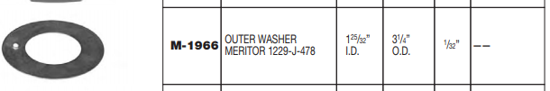 Outer Washer E-2659 M-1966