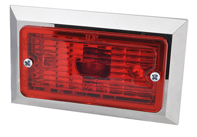 Red Lamp With Chrome Bezel ML2030R-CB