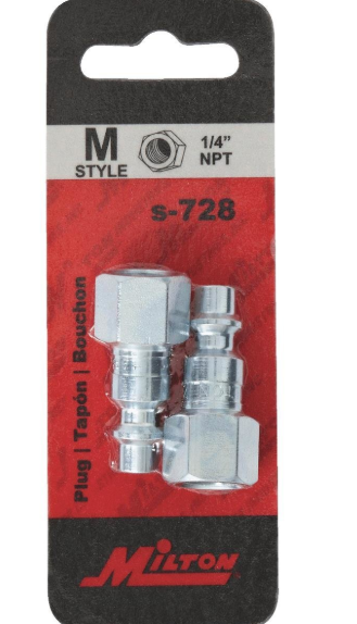 Milton Female Coupler Plug "M" S728 1/4 FNPT