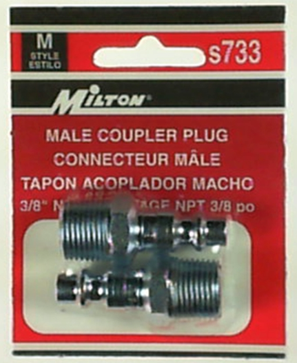 Milton Male Coupler Plug "M" S733 3/8 NPT